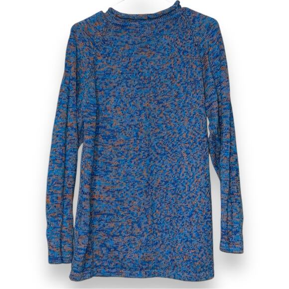 Vintage NEW MOVES size 14/16 pullover long sweater blue orange heavy longsleeve - Picture 7 of 8